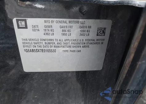 2014 Cadillac Ats Luxury z USA, uszkodzony, nr VIN 1G6AB5SX7E0165530